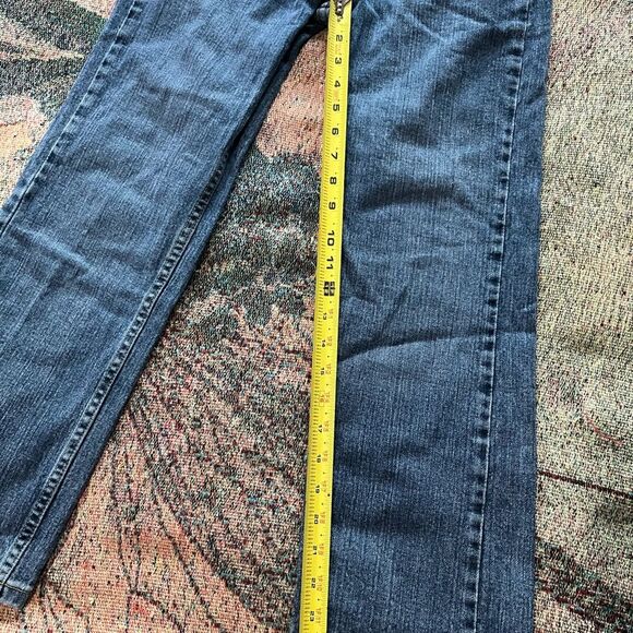 Wrangler Blue Straight Jeans Classic Fit SZ 12 Zip Button Adjustable Waistband - Picture 12 of 15